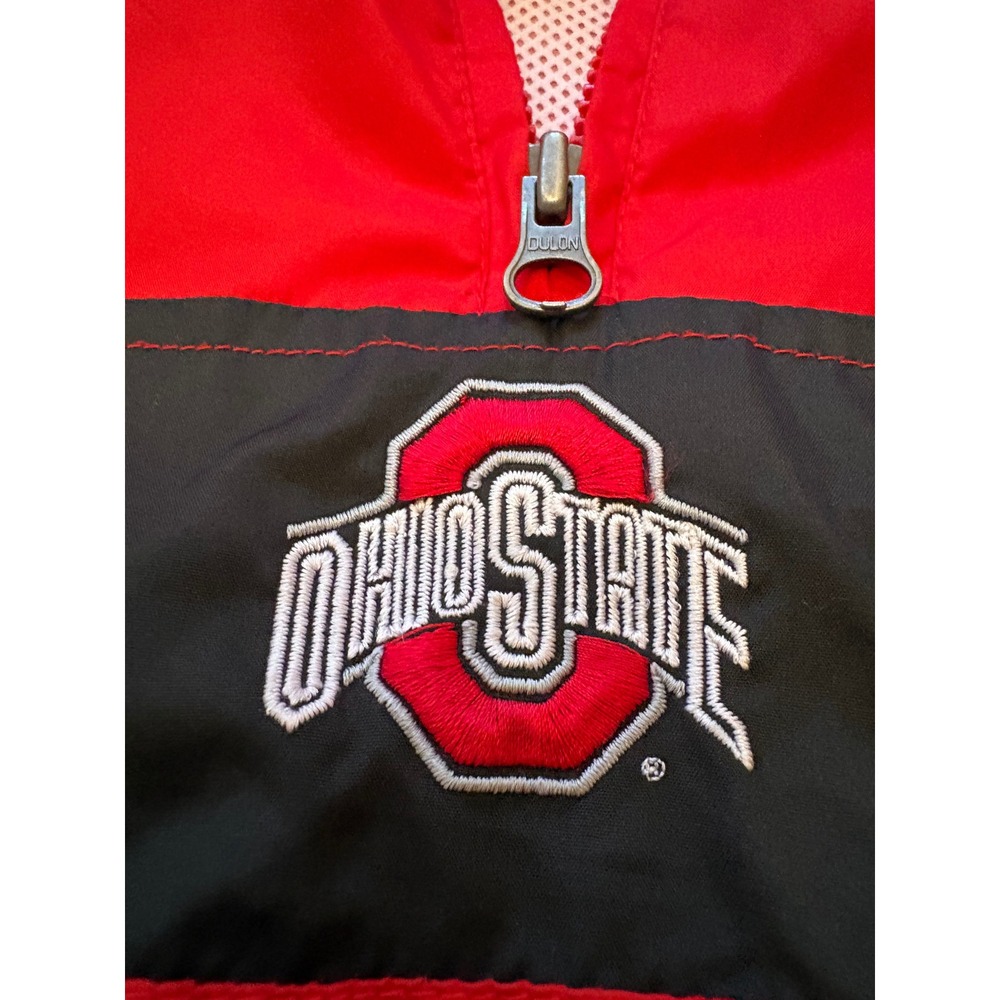 Red Oak Ohio State Windbreaker Kids 16/18 Red Quarter Zip Buckeyes Jacket - Picture 2 of 8
